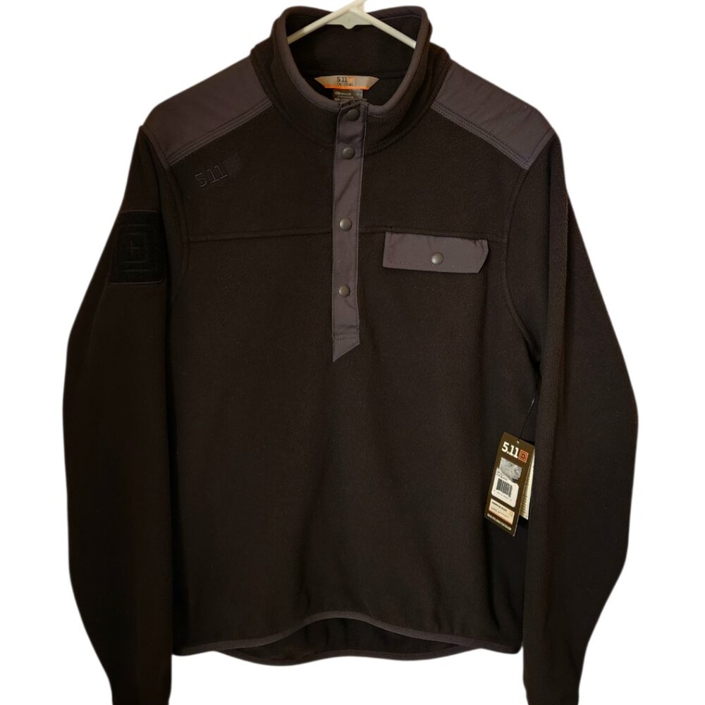 5.11 Tactical Apollo Technical Fleece Shirt Men's Size Medium Black Gray New NWT